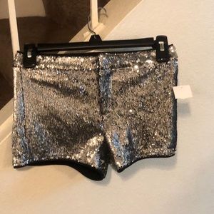 NWT Hype, Silver Sequin Shorts (Juniors)